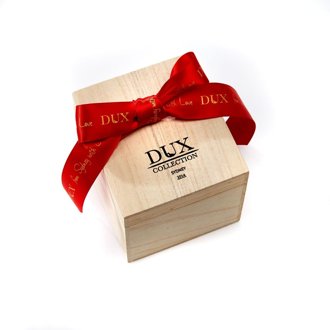 Wooden Gift Box Red Ribbon